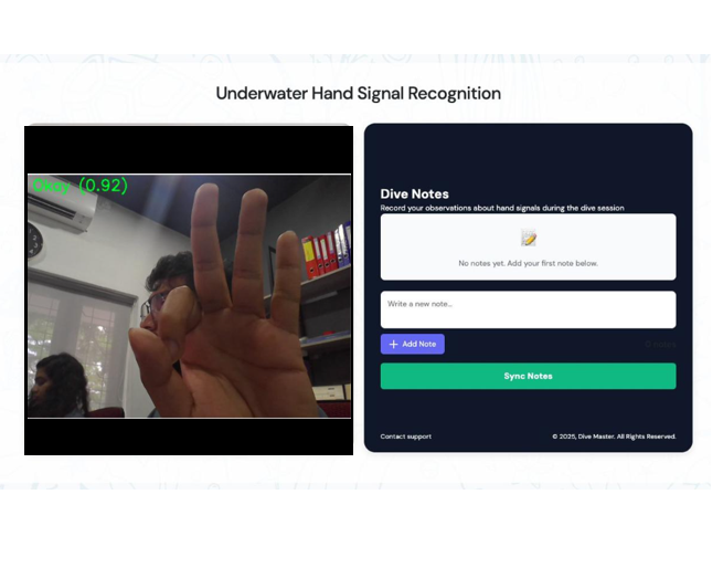 AI Based Underwater Hand Signals Recognition
