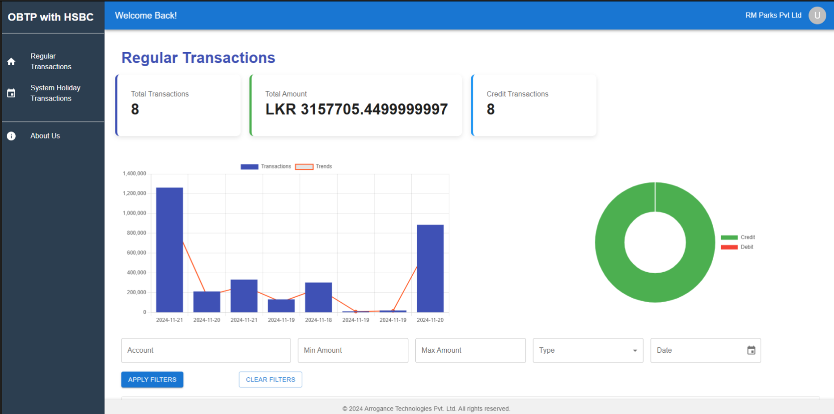 HSBC Bank API Integration
